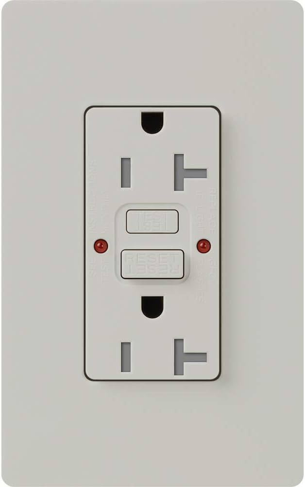 LutronSCR-20-GFST-PD20-AmpTamper Resistant Self-Testing Receptacle, Palladium