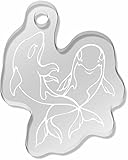 Azeeda 'Orcas' Shaped Engraved Keyring