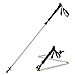 Himal 1 PCS Folding Collapsible Travel Hiking Walking Stick Trekking Pole with EVA Foam Handle (Silver-Blue)