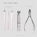bC BimeTALliC CAble Stainless Steel Manicure Set Pedicure Kit Professional Nail Scissors Grooming Kit Black 16 Pieces