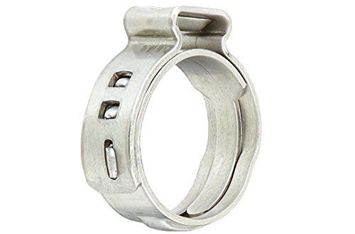 1/2-inch Stainless Steel PEX Cinch Clamp Rings For PEX Tubing Pipes, 100-pack