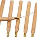Tinksky Wooden Hair Extension Loop Needle Threader DIY Hook Tool, Pack of 12