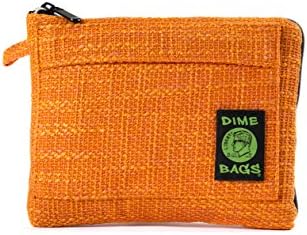 Dime Bags Padded Pouch with Soft Padded Interior | Protective Hemp Pouch for Glass with Interior Smell Proof Pocket (Orange, 10-Inch)