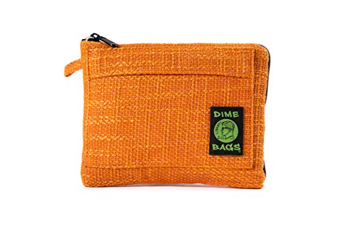 Dime Bags Padded Pouch with Soft Padded Interior | Protective Hemp Pouch for Glass with Interior Smell Proof Pocket (Orange, 10-Inch)