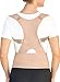 Medical-Grade Adjustable Magnetic Posture Support Back Brace - Relieves Neck, Back and Spine Pain - Improves Posture (Small) (Tan)