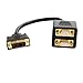 StarTech.com 1 ft / 30cm DVI to Dual VGA Y Splitter Cable - DVI-I Analog to Dual VGA, 1x DVI-I (M), 2x VGA (F) (DVISPL1VV),Black