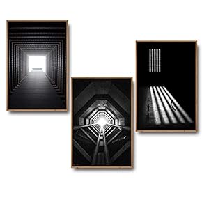 3 Piece Framed Canvas Wall Art for Living Room, Bedroom Buildings Theme Canvas Prints for Home Decoration Ready to Hang - 16"x24"x3 Panels