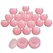 Beauticom® 24 Pieces 10G/10ML High Quality Pink Frosted Container Jars with Inner Liner for Lotion, Toners, Lip Balms, Makeup Samples - BPA Free