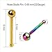JEWELRIESHOP 20Pcs Tiny Barbell Cone Body Piercing Jewelry Set Novelty Stainless-steel Nose Ring 22G