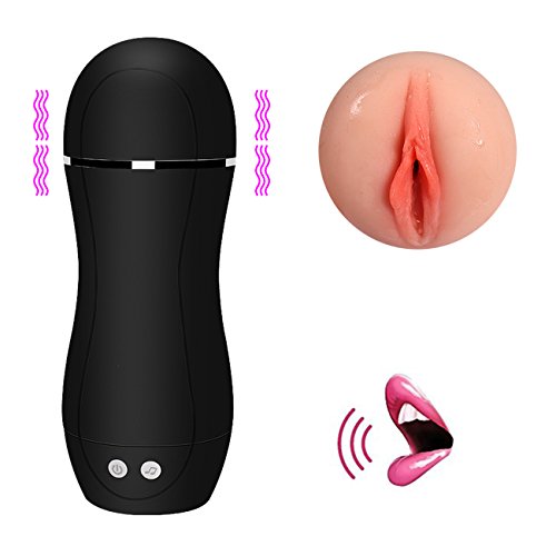 Male Intelligent Relaxing Tool, Full Automatic Piston Thrusting Jewelry Toy - 10 Modes Powerful Vibration - Electric Piston Cup with Sweet Female Voice for Men Hands Free Play