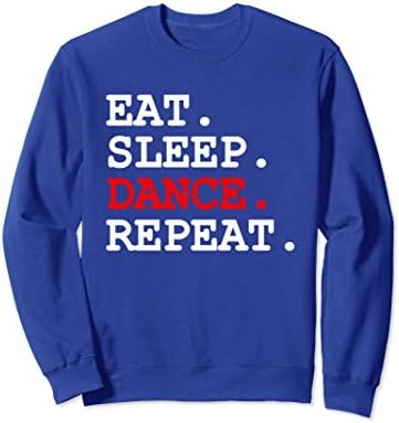 Unisex Eat Sleep Dance Sweatshirt Hip Hop for Women Mens Kids Boys Small Royal Blue