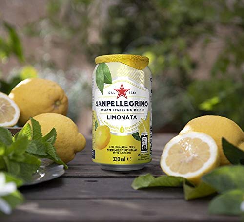 Sanpellegrino | Zitronen Limonade | Limonata | Hoher Fruchtanteil 16% frisch gepresster Zitronen | Ideal für unterwegs | 24er Pack (24 x 0,33l) Einweg Dosen – Bild 7