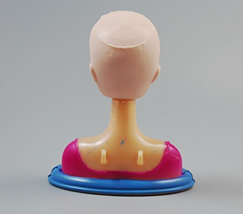 CHENGYIDA 1 Piece Doll Head with Stand Shoulder Parts Mannequin Head Repair Practice Makeup - Thumbnail 2