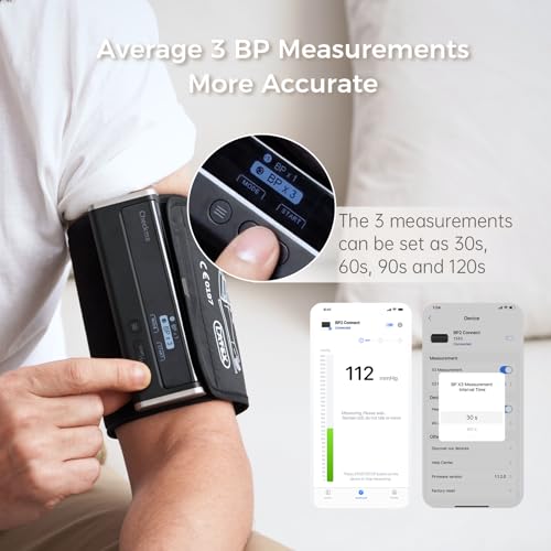 CheckMe BP2 Connect Arm Blood Pressure Monitor with ECG, 3 Consecutive Measurements, AI Analysis Report, Bluetooth and WiFi, Pulse Meter, Unlimited Data Management in APP
