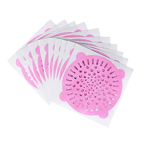 Genenic Disposable Peel and Stick Hair Trap Protector Paper,Dripper Food Hair Collector Trapper(50PCS) (Pink)