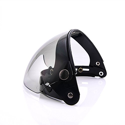 PilotStyle Universal 3 SnapButton Visor for Open Face Motorcycle