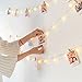 Globe String Lights, 13 feet 30 LEDs IP44 Waterproof Outdoor Solar Powered LED Fairy String Lights, Warm White