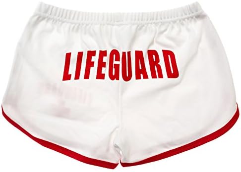 Womens Lifeguard Shorts (Large, White)