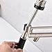 VCCUCINE Best Modern Commercial Brushed Nickel Stainless Steel Single Lever Pull Out Sprayer Kitchen Faucet, High Arch Spring Pull Down Kitchen Sink Faucet