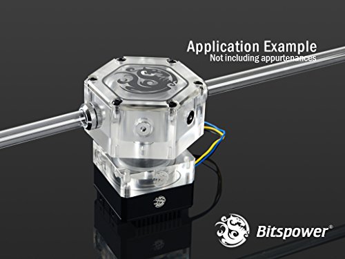 Bitspower Hexagon 40 Water Tank, Clear Acrylic - Thumbnail 2