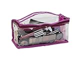 Seya Medium Compact Clear PVC Makeup Bag (Purple)