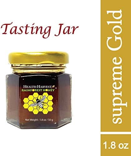 Tualang Gold Honey (Bitter) 1.8 oz Tasting Jar | Supreme Choice for Special Diet Therapy & Rehabilitation | Best Season Wild Harvested from Sumatra Tropical Rainforest | Raw, Unpasteurized, Unfiltered