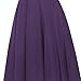 oxiuly Women's V-Neck Cap Sleeve Floral Casual Work Stretch Swing Dress OX233 (S, Purple Soild)
