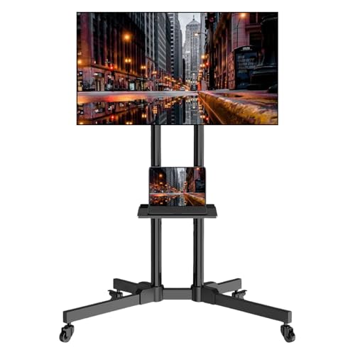 LINK BITS C3265N47 Soporte de TV móvil con Ruedas para televisores de Pantalla de 32” a 65” Pulgadas, hasta 35 Kg (Materiales Reforzado).