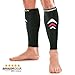 Rymora Calf Compression Sleeves Men Women Shin Splints Running (Pair Black) (L)