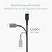 Anker Ultra-Compact 24W 2-Port Car Charger PowerDrive 2 Elite with Built-in Micro USB Cable for Samsung Galaxy Series/Plus, Note, Nexus, HTC, Motorola, Nokia and More, Black