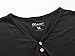 Mrignt Mens Short Sleeve Slim Fit Henley t-Shirt with Button (L, Black)