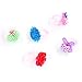 Assorted Colorful Plastic Flower Bows Sparkle Adjustable Rings with Heart Shape Display Case for Party Favors, Birthday, Adult & Children Size (36 Pack)