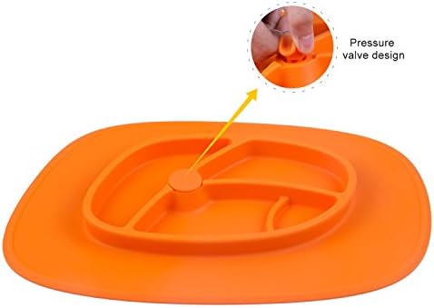 Sepsmile Baby Placemat 2 in 1 Silicone Suction Food Plate & Mat for Highchair and Travel Feeding