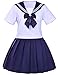Japanese Sailor School Uniform Costume Anime Cosplay Dress Lolita Suit with Socks Set(M = Asia L)(SSF05DX)