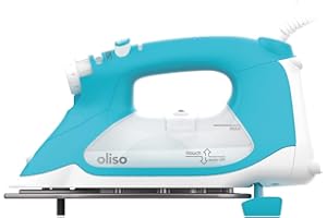 oliso TG1600 ProPlus Smart Iron with Auto-Lift – 1800 Watt Steam Iron for Clothes, Sewing, Quilting & Crafting – Diamond Ceramic-Flow Soleplate, Turquoise