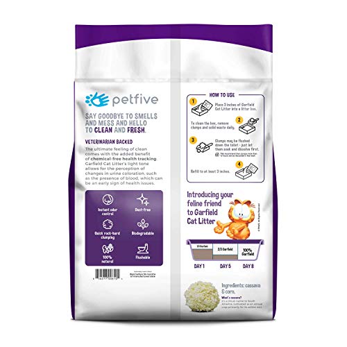 Petfive Garfield Cat Litter Ultimate Clump, All Natural, Fast Clumping