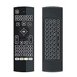 ILEBYGO Mini Wireless Keyboard Air Remote Mouse Control with Backlit MX3 IR Learning for Android TV Box, PC, Projector, HTPC etc.
