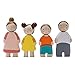 Tender Leaf Toys - The Leaf Family - 4 Pcs Wooden Family Mini Dolls Playset for Children, Kids Miniature Pretend Play Dollhouse Figures, Includes Parents, Sibling - Age 3+
