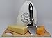 Cheese Slicer with Storage Bag, Hand-Held Cheese Plane Slicer, Stainless Steel Blade Slices Semi-Hard & Hard Cheeses thinly with ease, Enjoy your Cheese Slices!