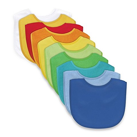 terry cloth bibs 10 pack
