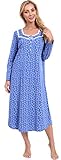 Patricia Women's Cotton Floral Bouquet Print Long Sleeve Nightgown