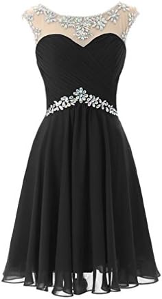 Singmo Women's Short Prom Dresses Homecoming Dress Juniors Graduation Dress Black US2