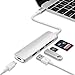 Purgo USB Type-C Hub with Card Reader,2 USB 3.0 Ports, Type-C Charging Port for MacBook Pro,Chromebook and More (Silver)