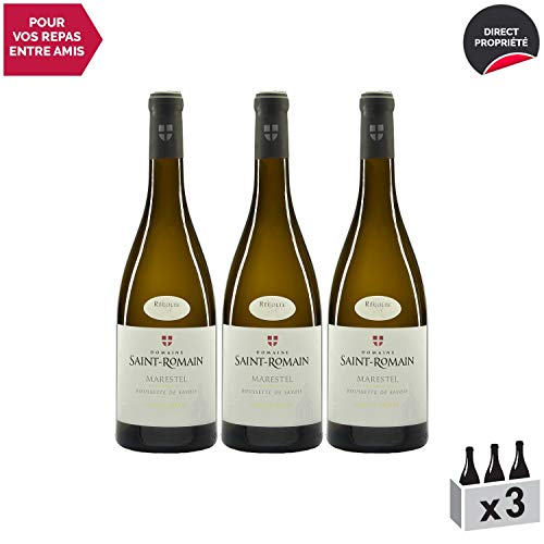 Roussette de Savoie cru Marestel Blanc 2017 - Domaine Saint-Romain - Vin AOC Blanc de Savoie - Bugey - Cépage Altesse…
