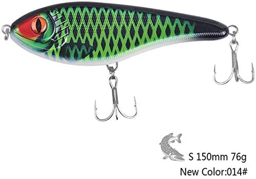 Wonderful You 150mm 76g CFLURE Slow Sinking Buster JerkBait Muskie Pike Big VIB Fishing Lure Hard Jerk bait Tinned Hooks