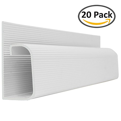 J Channel Cable Raceway - White - 48" Length - 20 Pack