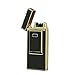 TOLEAD Windproof USB Charging Lighter Rechargeable Flameless Electronic Pulse Arc Lighter Ultra-thin Cigarette Lighter Metal Novelty Torch Lighter No Gas Cigar Lighter Souvenir for Men Gentlemen (Black & Golden)