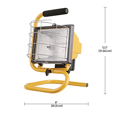 image for Globe Electric 500W Portable Halogen Work Light with Floor Stand & Foa