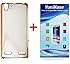 YuniKase MEEK5A3 (COMBO OFFER ) Lenovo VIBE K5 / K5 PLUS - Transparent Soft Silicon Flexible Electroplated Edges TPU Back Case Cover + Premium Tempered Glass screen pretector (Gold)