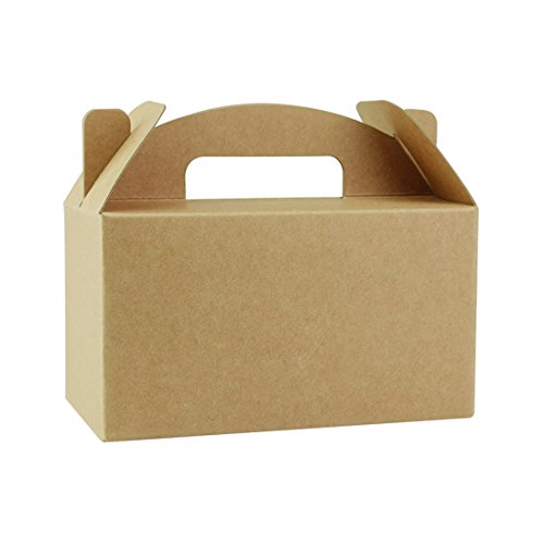 FOONEA 24 Pack Brown Color Treat Gift Boxes Birthday Party Favors Shower Favor Box, 6.4 x 3.54 x 3.54 inch